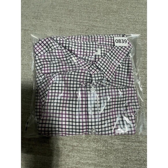 Haggar Shirt Men’s XL Checked Button Down Collared Long Sleeve - Picture 9 of 9